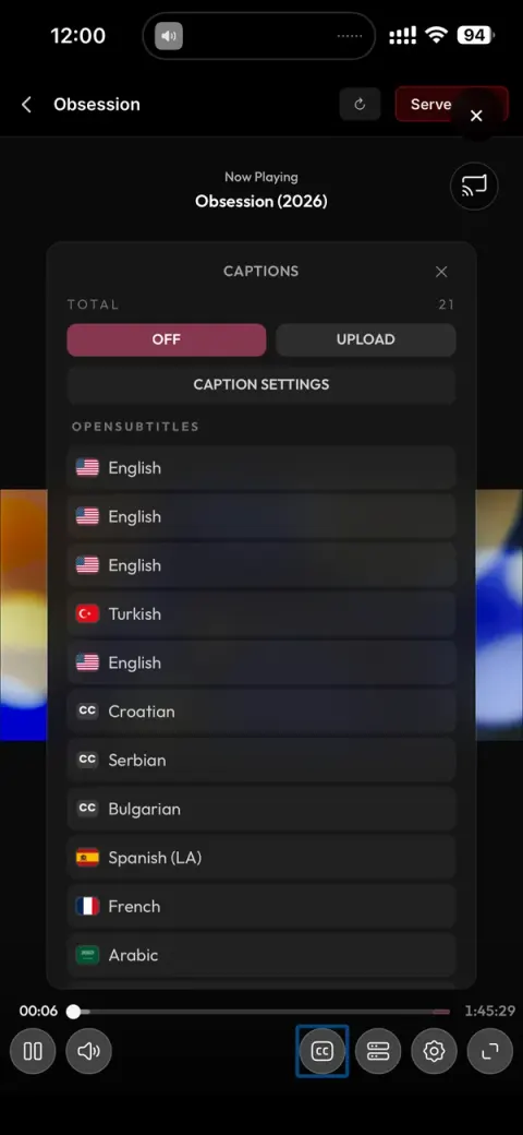 NetMirror iOS — 21+ subtitle tracks: Turn on subtitles in many languages, or upload your own.